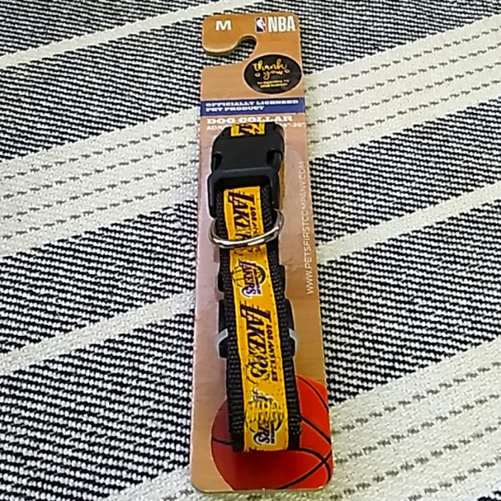 NBA LA Lakers Dog Collar size medium 3/4" x 14"-20"